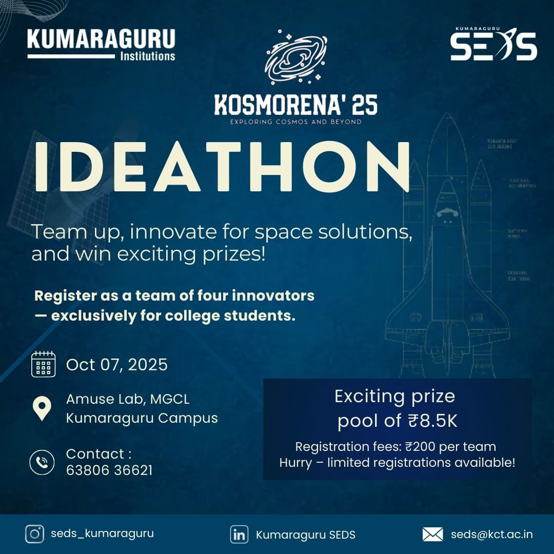 SPACE INNOVATION IDEATHON Poster